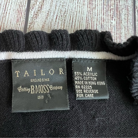 Tailor B Moss Black Ruffle Cardigan Medium - Picture 4 of 6